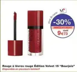 Monop' Rouge à lèvres rouge édition velvet 15 bourjois offre