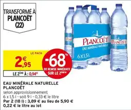 Intermarché Express PLANCOET Eau minérale naturelle offre