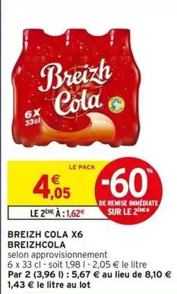 Intermarché Express BREIZHCOLA Breizh cola x6 offre