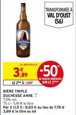 Intermarché Express DUCHESSE ANNE Bière triple offre