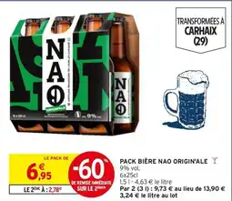 Intermarché Express NAO Pack bière origin ale offre