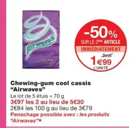 Monoprix AIRWAVES Chewing-gum cool cassis offre
