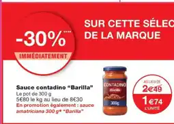 Monoprix BARILLA Sauce contadino offre