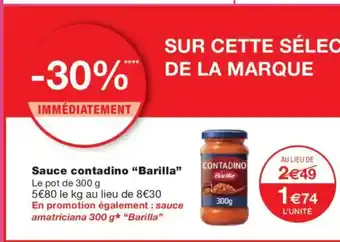 Monoprix BARILLA Sauce contadino offre