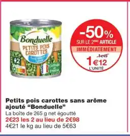 Monoprix BONDUELLE Petits pois carottes sans arôme ajouté offre