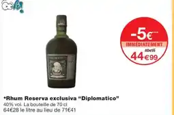 Monoprix DIPLOMATICO Rhum Reserva exclusiva 40% vol. offre
