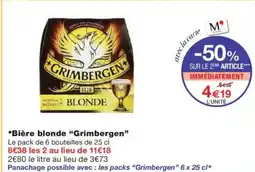 Monoprix GRIMBERGEN Bière blonde offre