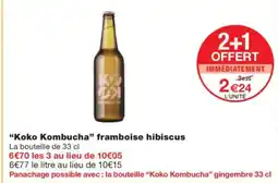 Monoprix KOKO KOMBUCHA framboise hibiscus offre