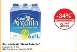 Monoprix SAINT ANTONIN Eau minérale offre