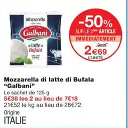 Monoprix GALBANI Mozzarella di latte di Bufala offre