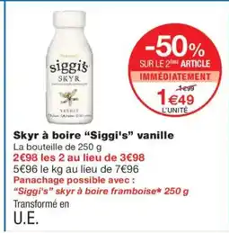Monoprix SIGGI'S Skyr à boire vanille offre