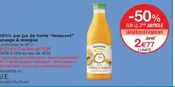 Monoprix INNOCENT 100% pur jus de fruits orange & mangue offre