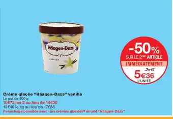 Monoprix HÄAGEN-DAZS Crème glacée vanilla offre