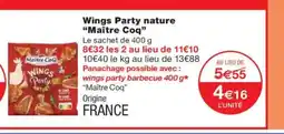Monoprix MAITRE COQ Wings Party nature offre