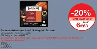 Monoprix LABEYRIE Saumon Atlantique fumé Écosse offre