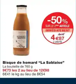 Monoprix LA SABLAISE Bisque de homard offre