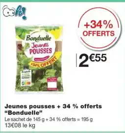 Monoprix BONDUELLE Jeunes pousses offre