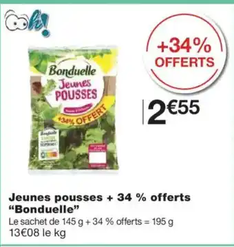 Monoprix BONDUELLE Jeunes pousses offre