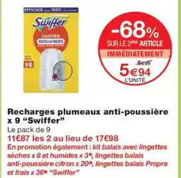Monoprix SWIFFER Recharges plumeaux anti-poussière offre