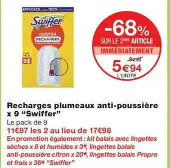 Monoprix SWIFFER Recharges plumeaux anti-poussière offre