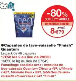 Monoprix FINISH Capsules de lave-vaisselle offre