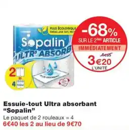 Monoprix SOPALIN Essuie-tout Ultra absorbant offre