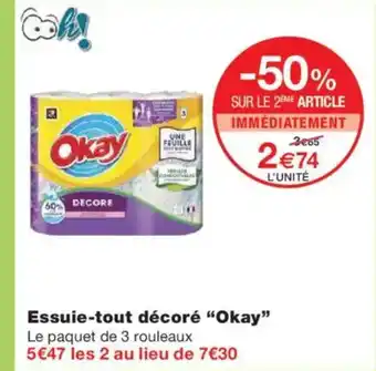 Monoprix OKAY Essuie-tout décoré offre