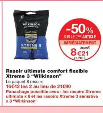 Monoprix WILKINSON Rasoir ultimate comfort flexible Xtreme 3 offre