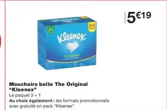 Monoprix KLEENEX Mouchoirs boîte The Original offre