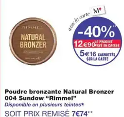 Monoprix RIMMEL Poudre bronzante Natural Bronzer 004 Sundow offre