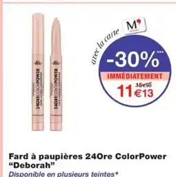 Monoprix DEBORAH Fard à paupières 240re ColorPower offre