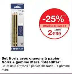 Monoprix STAEDTLER Set Noris avec crayons à papier Noris + gomme Mars offre