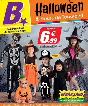 Bazarland Le costume enfant Halloween offre