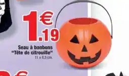 Bazarland Seau à bonbons Tête de citrouille offre