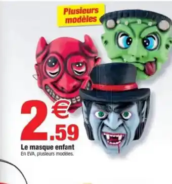 Bazarland Le masque enfant offre