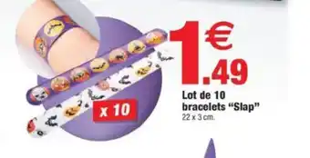Bazarland Lot de 10 bracelets Slap offre