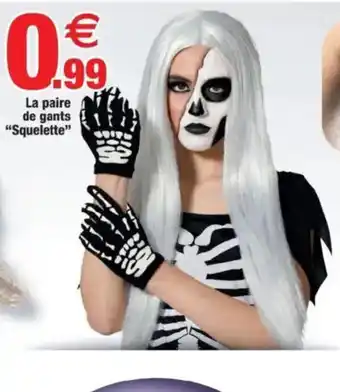 Bazarland La paire de gants Squelette offre