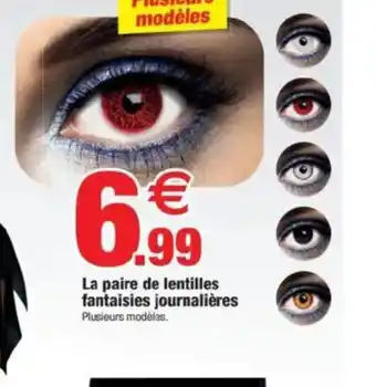 Bazarland La paire de lentilles fantaisies journalières offre