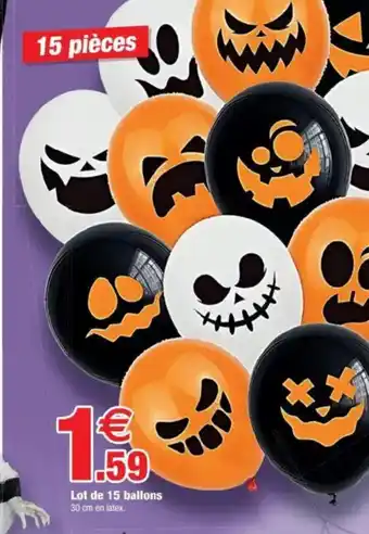 Bazarland Lot de 15 ballons offre