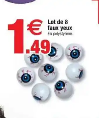 Bazarland Lot de 8 faux yeux offre