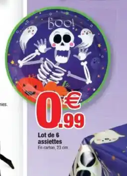 Bazarland Lot de 6 assiettes offre
