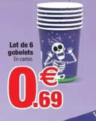 Bazarland Lot de 6 gobelets offre