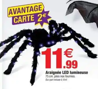 Bazarland Araignée LED lumineuse offre