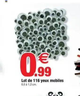 Bazarland Lot de 116 yeux mobiles offre