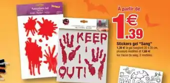 Bazarland Stickers gel Sang offre