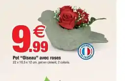 Bazarland Pot Oiseau avec roses offre