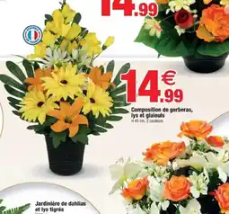 Bazarland Composition de gerberas lys et glaïeuls offre