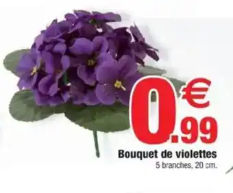 Bazarland Bouquet de violettes 5 branches offre