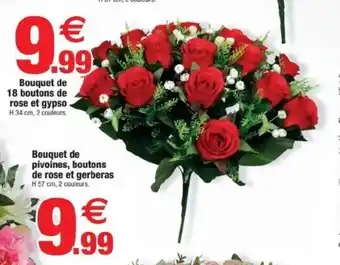 Bazarland Bouquet d'anémones et gypso offre