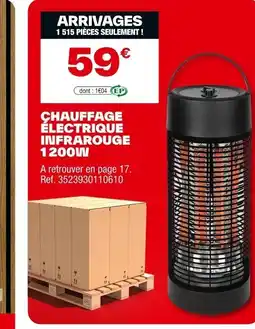 Brico Dépôt Chauffage électrique infrarouge 1200w offre